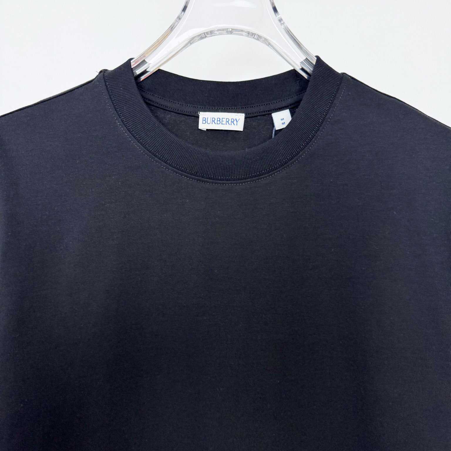 Burberry Check Label Cotton T-shirt  - FashionPlug