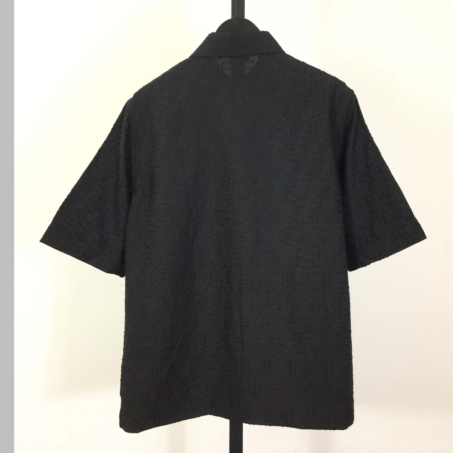 Fendi Black Linen FF Jacquard Shirt - FashionPlug