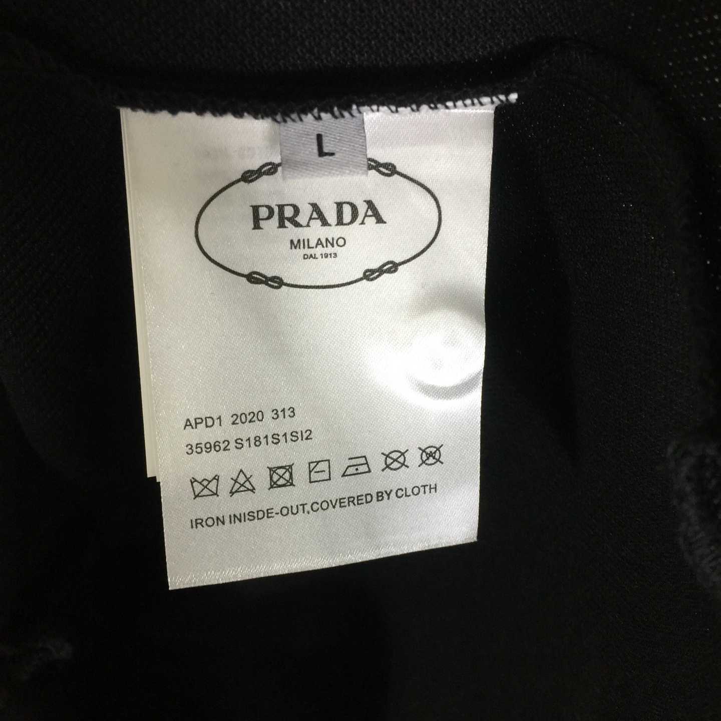 Prada Logo Cotton Polo Shirt - FashionPlug