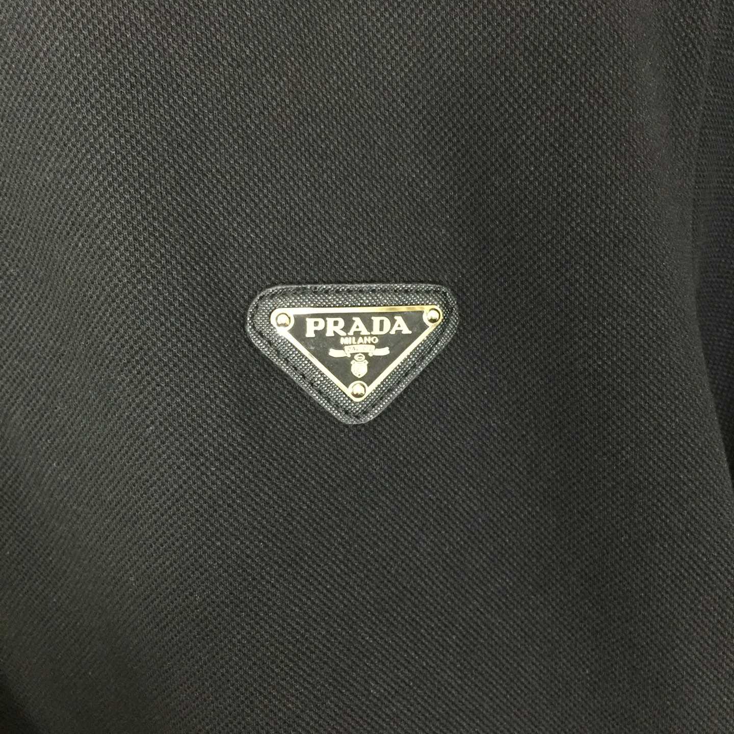 Prada Logo Cotton Polo Shirt - FashionPlug