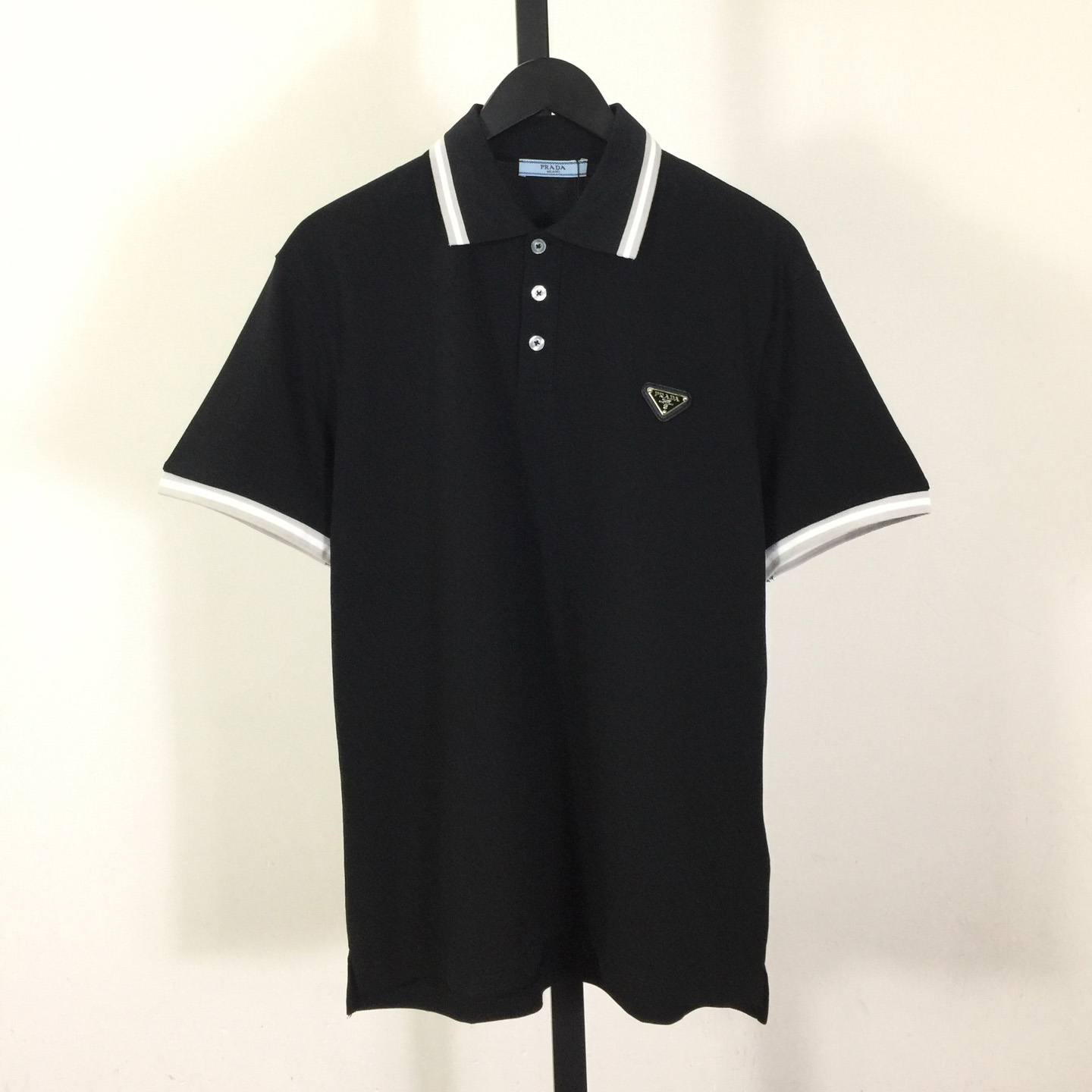 Prada Logo Cotton Polo Shirt - FashionPlug