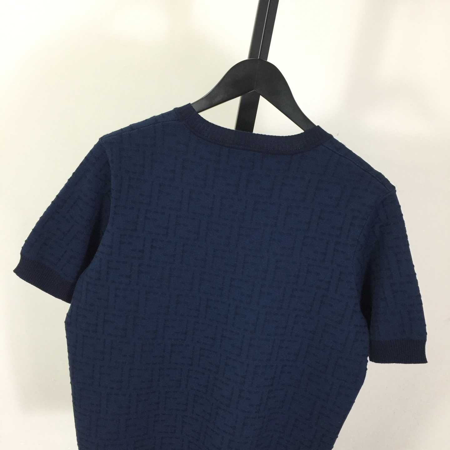 Fendi Blue Cotton FF Selleria Pullover - FashionPlug