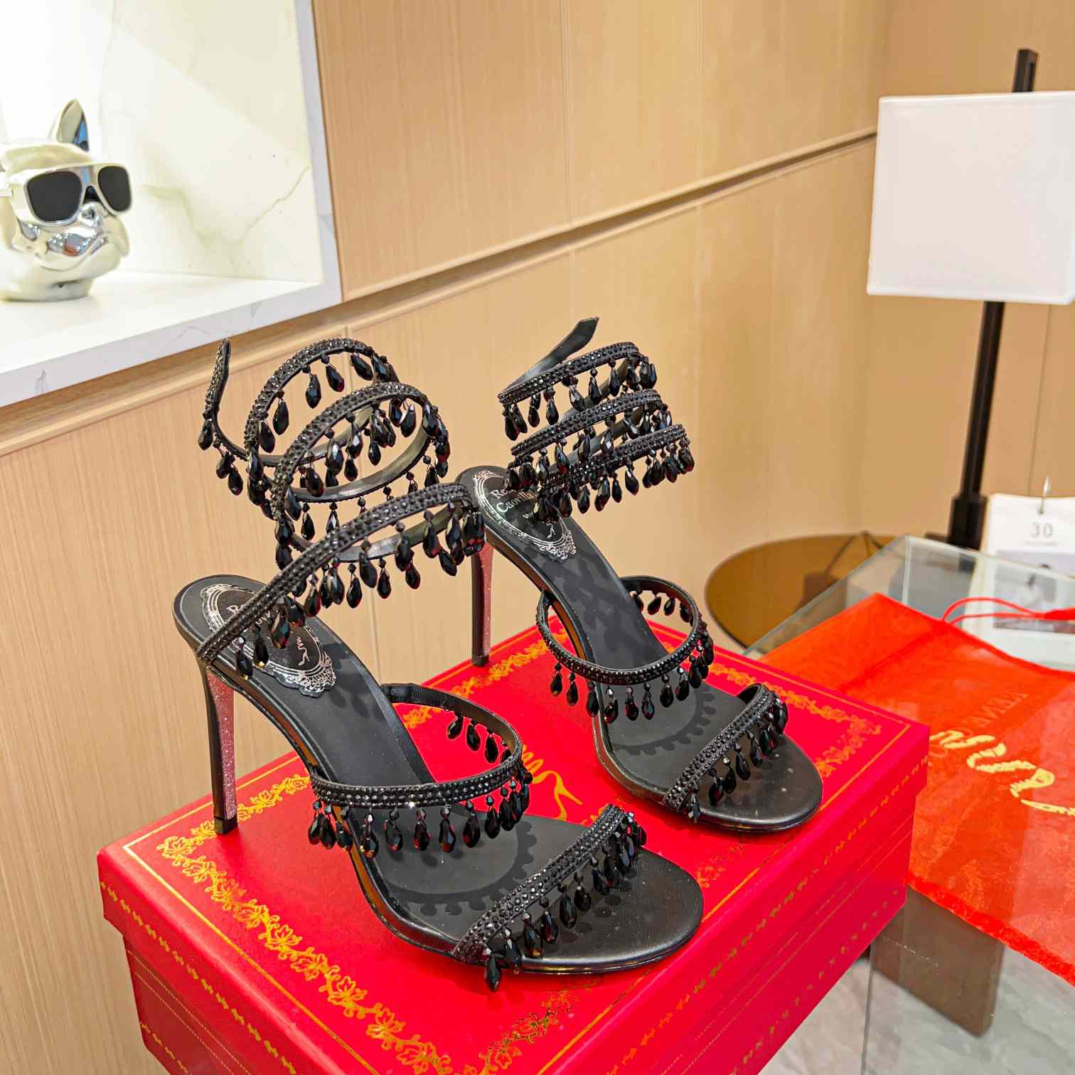 Rene Caovilla Chandelier crystal-embellished sandals  XZ809  (50% Off Sale) - FashionPlug