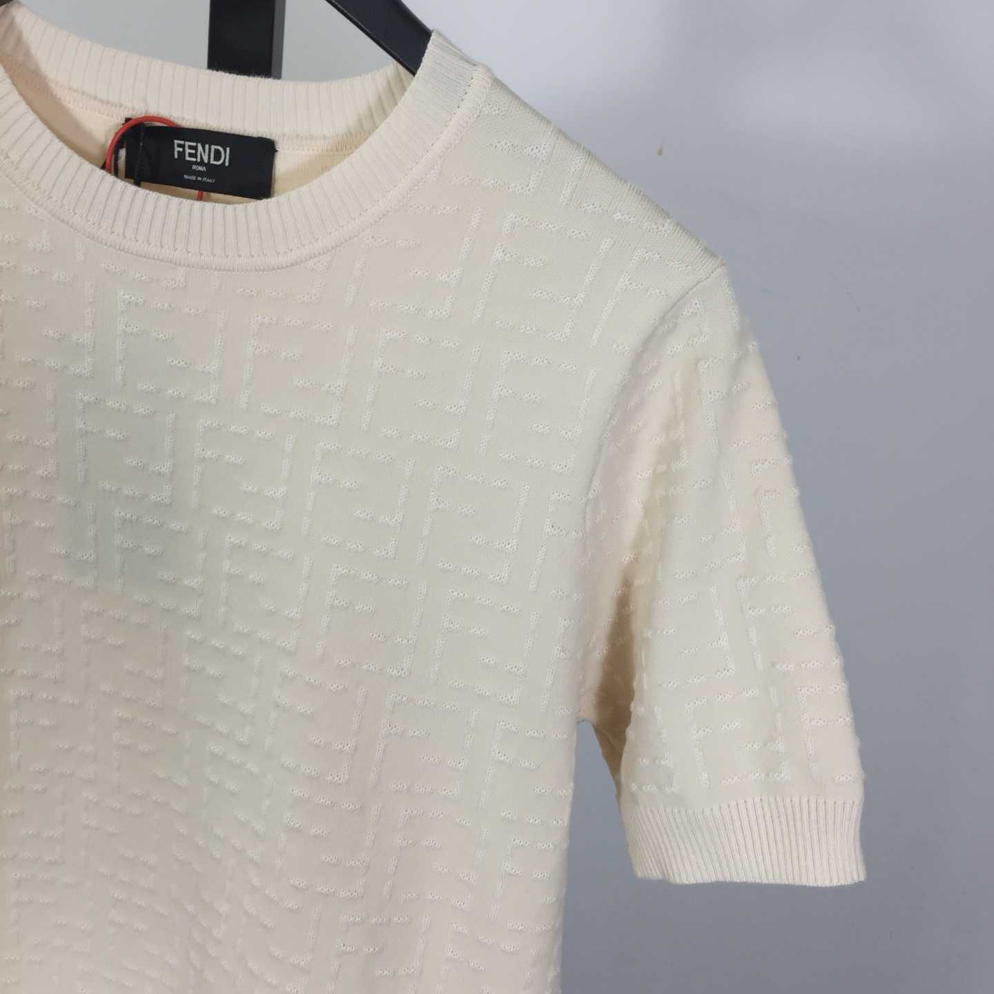 Fendi Beige Cotton FF Selleria Pullover - FashionPlug