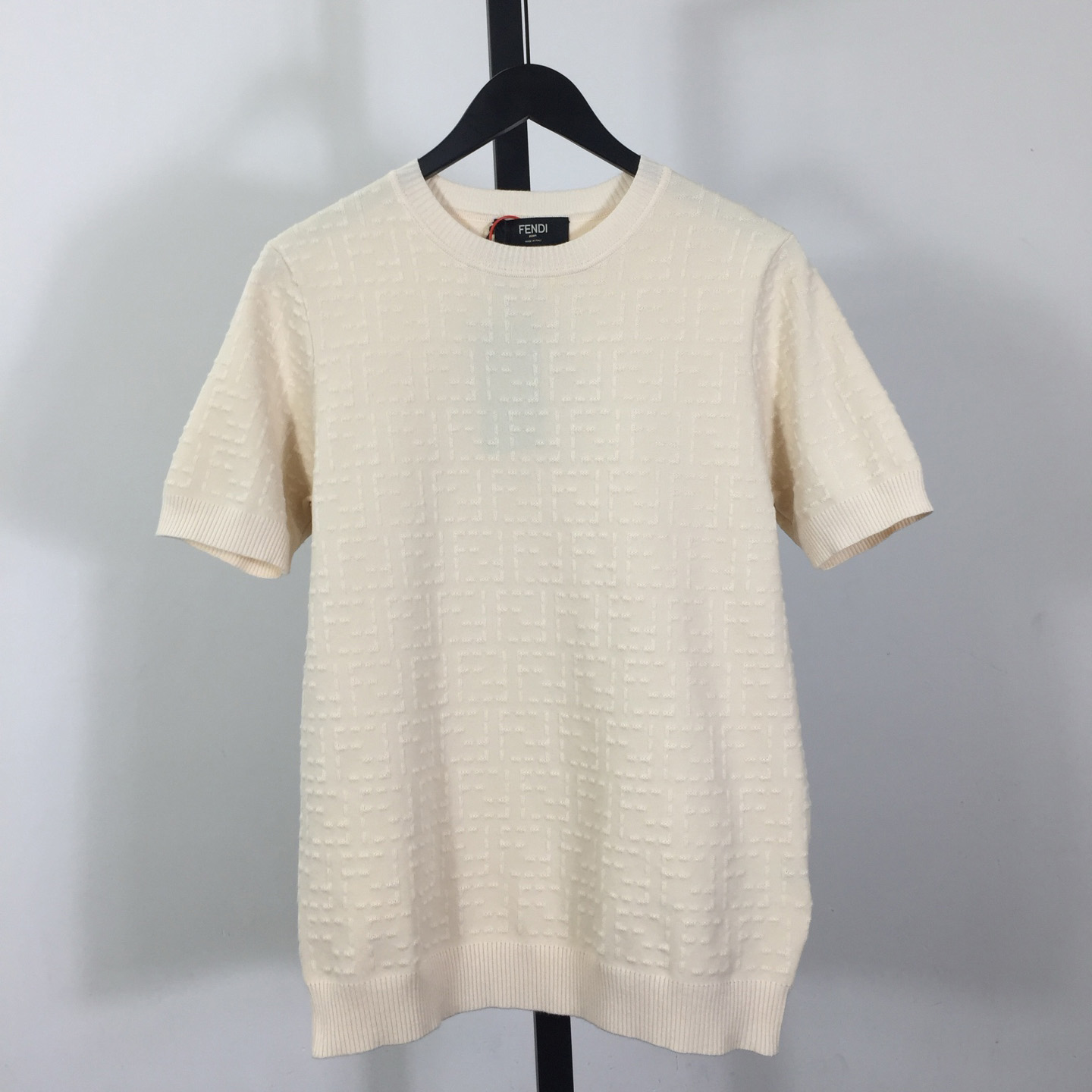 Fendi Beige Cotton FF Selleria Pullover - FashionPlug
