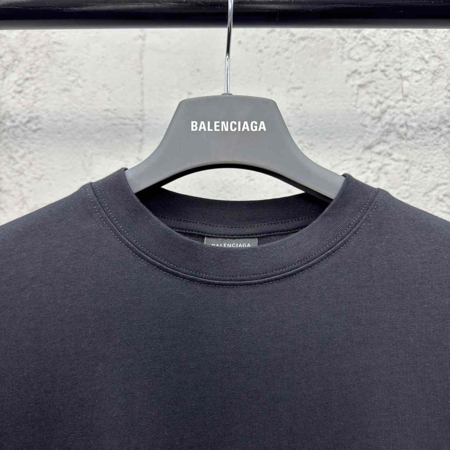 Balenciaga Security Tape Logo T-Shirt Oversized In Black - FashionPlug