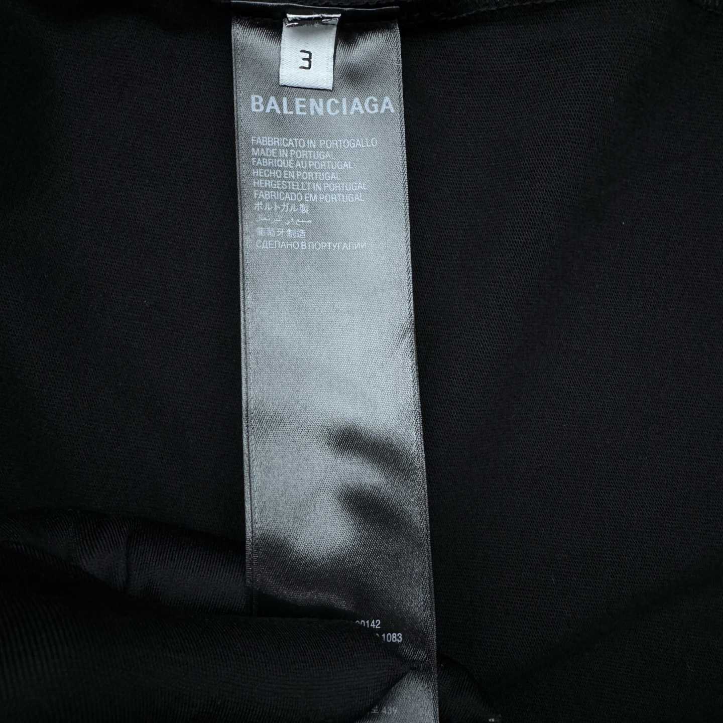 Balenciaga Security Tape Logo T-Shirt Oversized In Black - FashionPlug