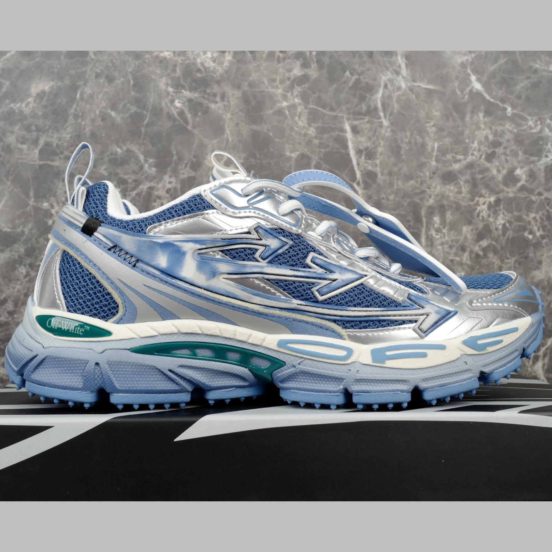 Off-White Silver/Blue Be Right Back - FashionPlug