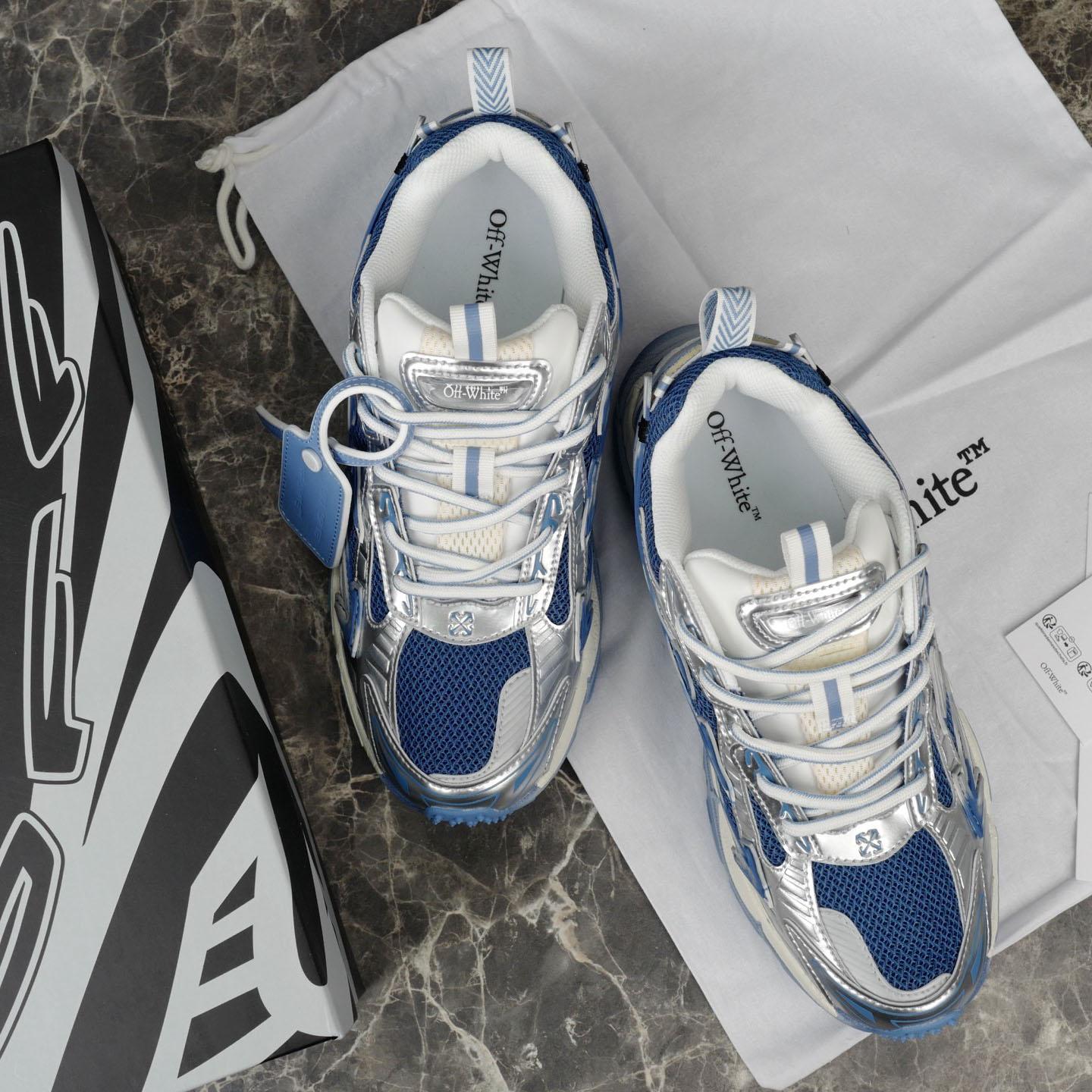 Off-White Silver/Blue Be Right Back - FashionPlug