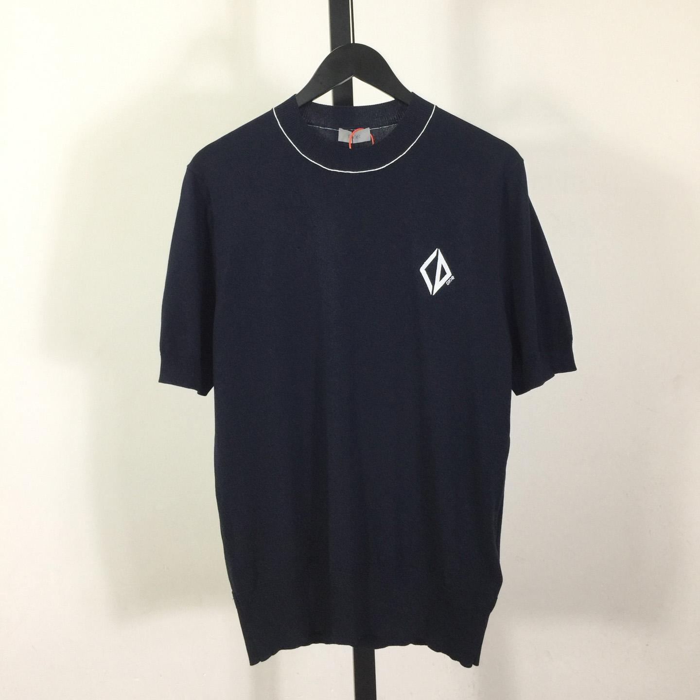 Dior CD Diamond Short-Sleeved Sweater  - FashionPlug