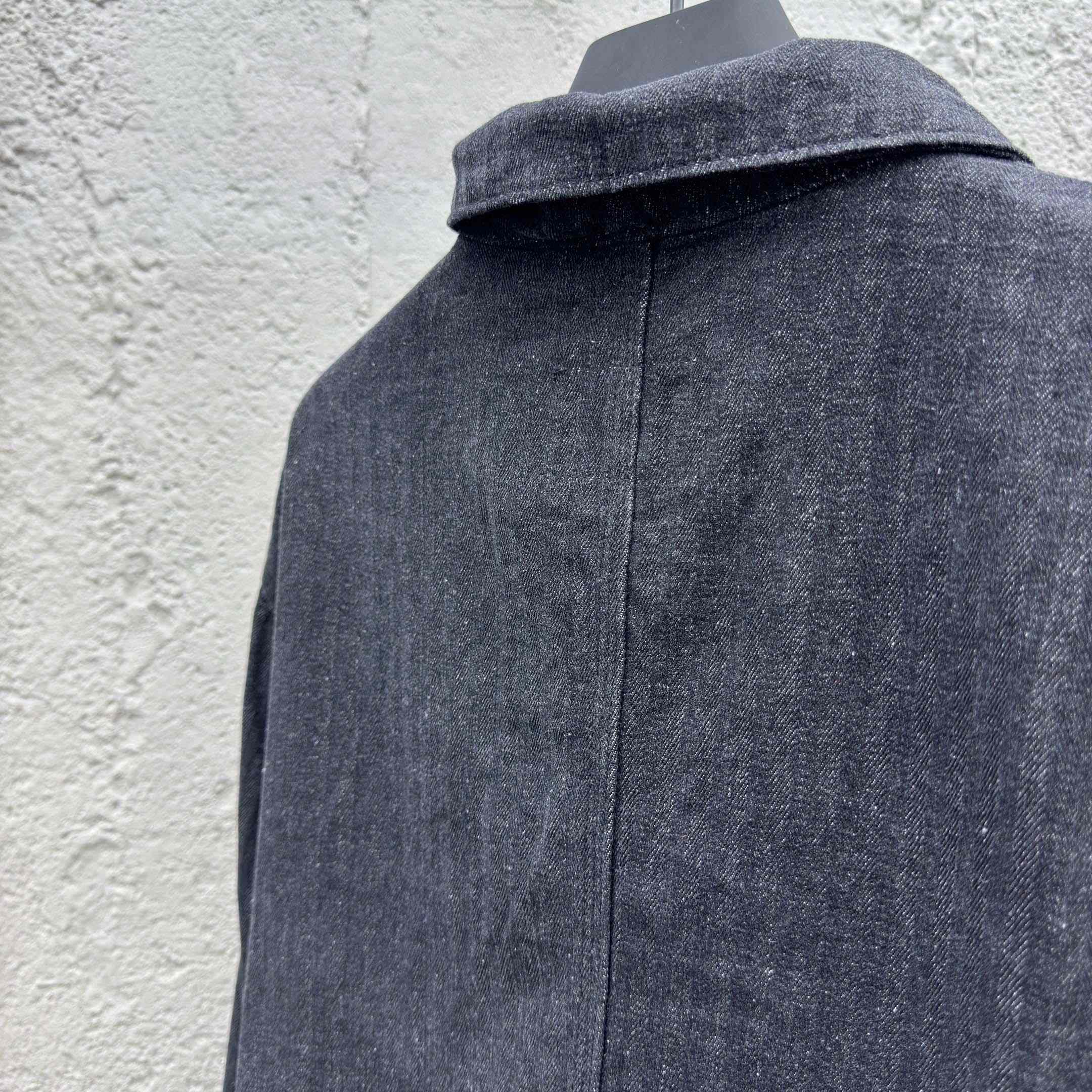Prada Chevron Denim Blouson Jacket - FashionPlug