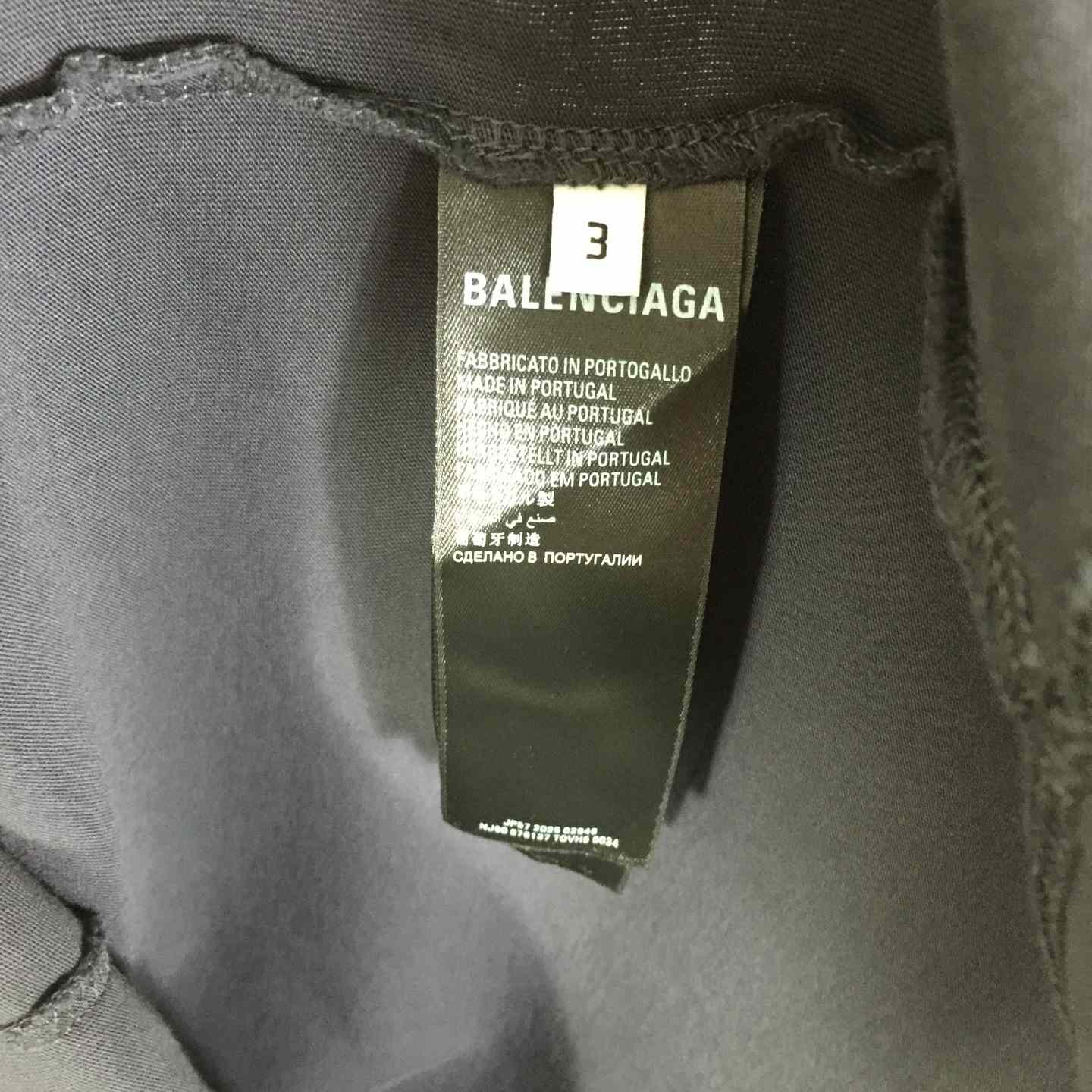Balenciaga Uniform Merch Oversized T-Shirt In Faded Black dry Fleece - FashionPlug