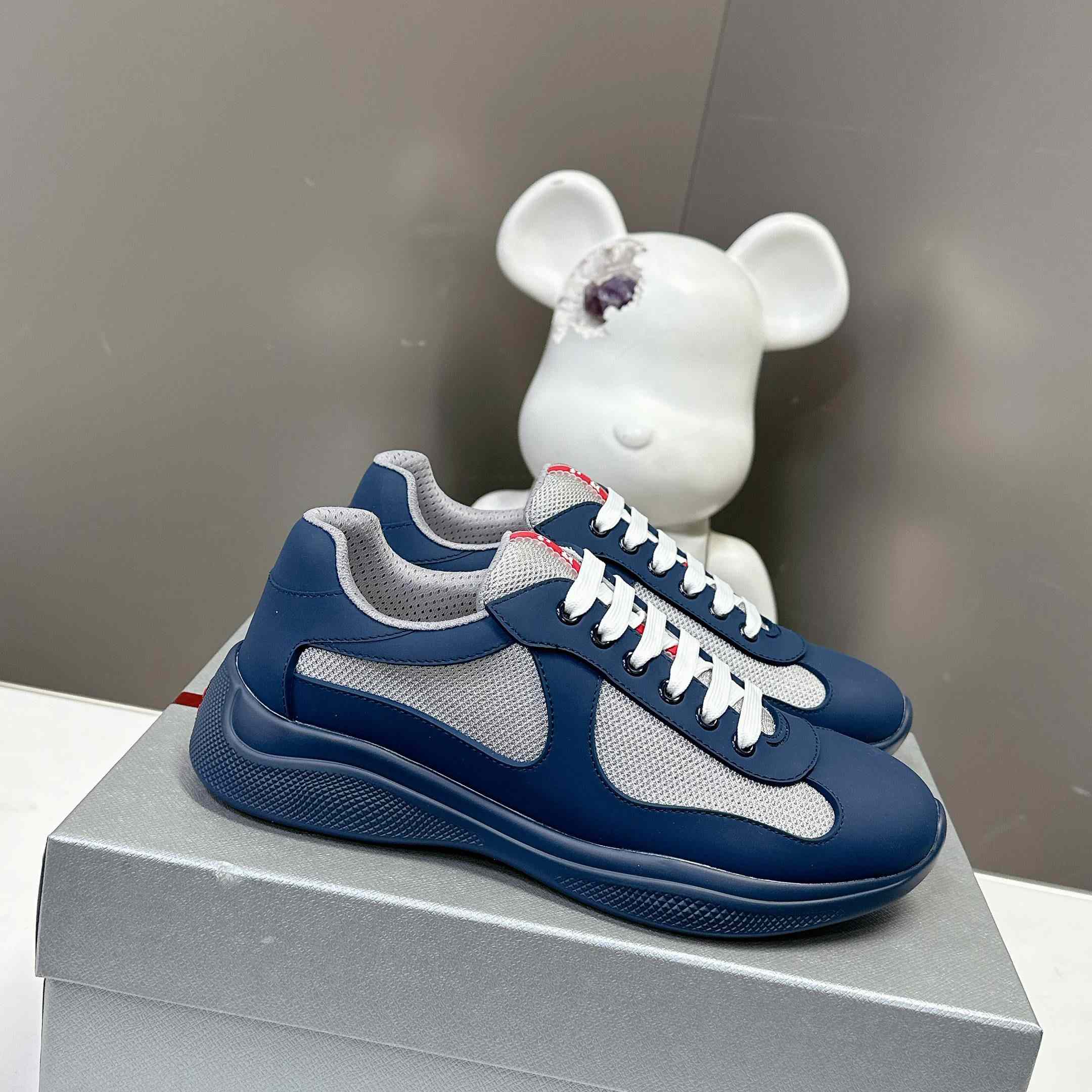 Prada America's Cup Soft Rubber And Bike Fabric Sneakers - FashionPlug