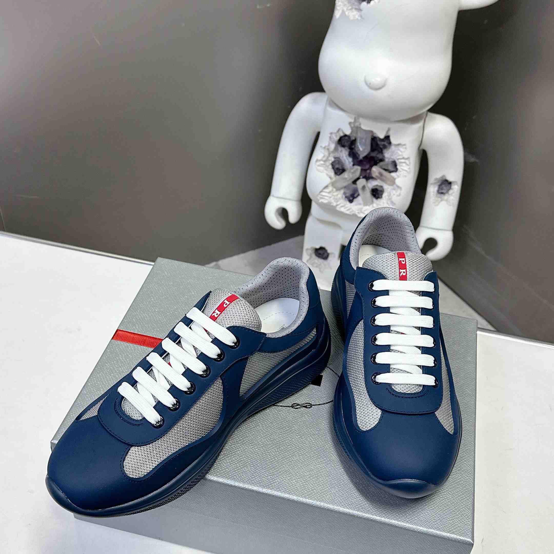 Prada America's Cup Soft Rubber And Bike Fabric Sneakers - FashionPlug