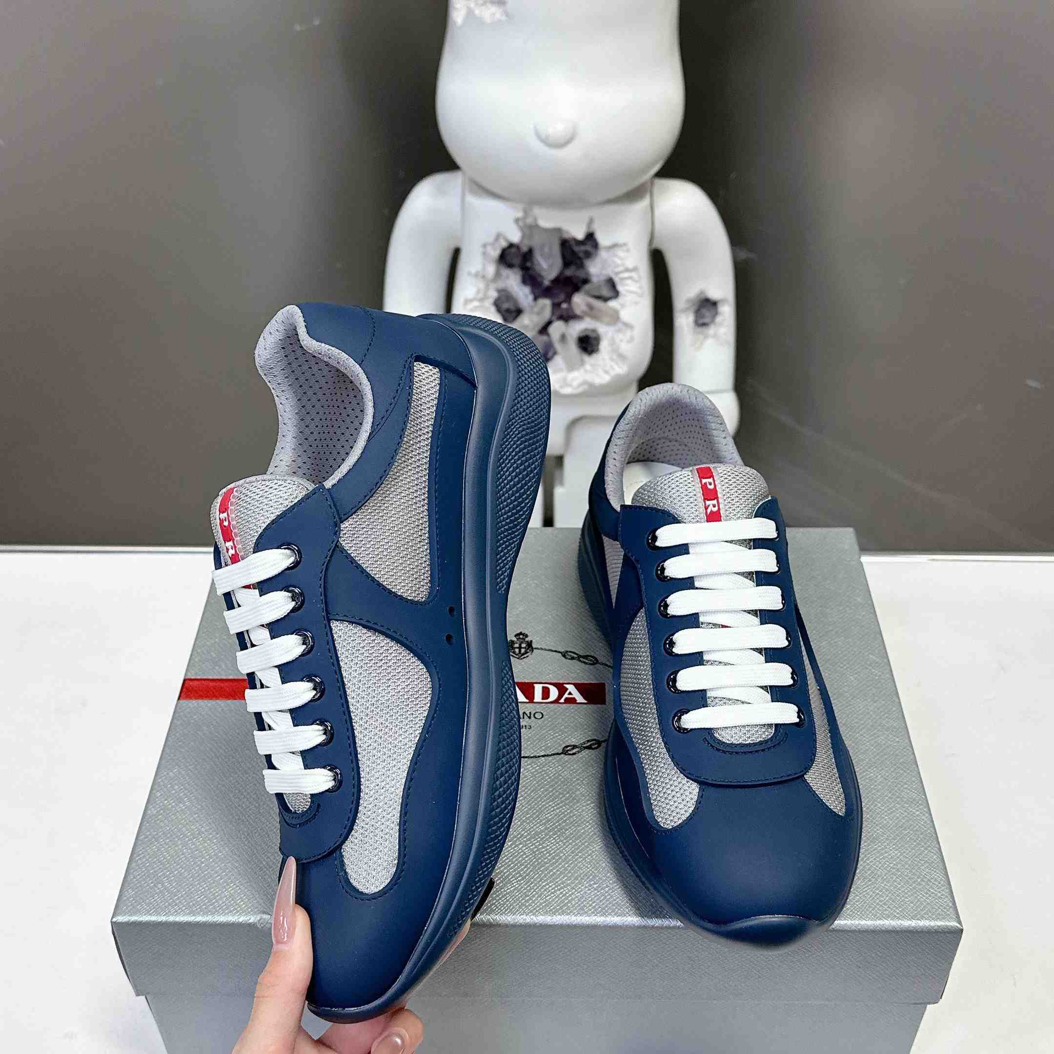 Prada America's Cup Soft Rubber And Bike Fabric Sneakers - FashionPlug