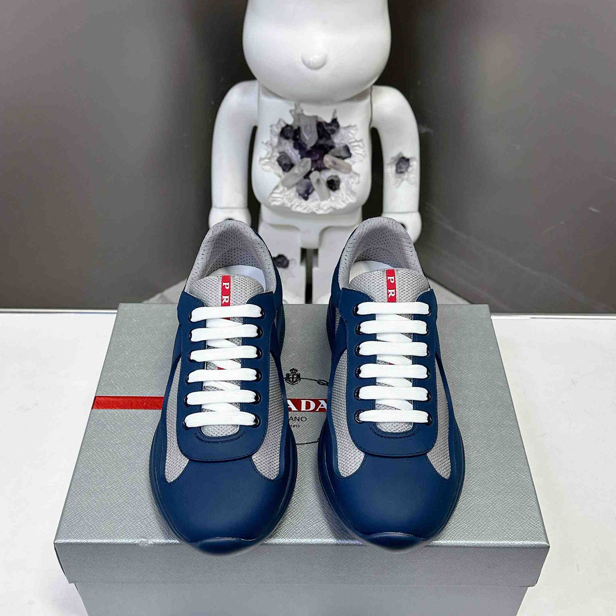 Prada America's Cup Soft Rubber And Bike Fabric Sneakers - FashionPlug