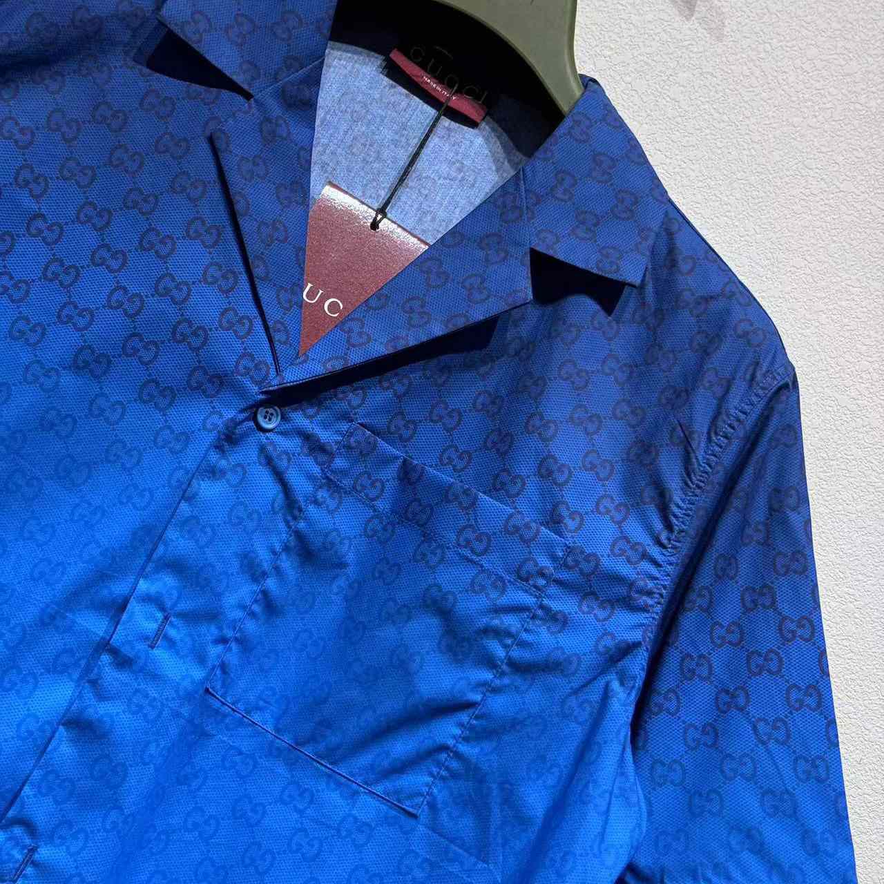 Gucci Printed Cotton Poplin Bowling Shirt - FashionPlug