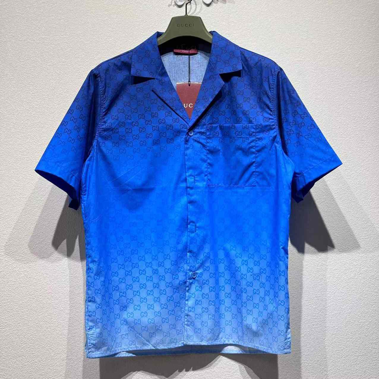 Gucci Printed Cotton Poplin Bowling Shirt - FashionPlug