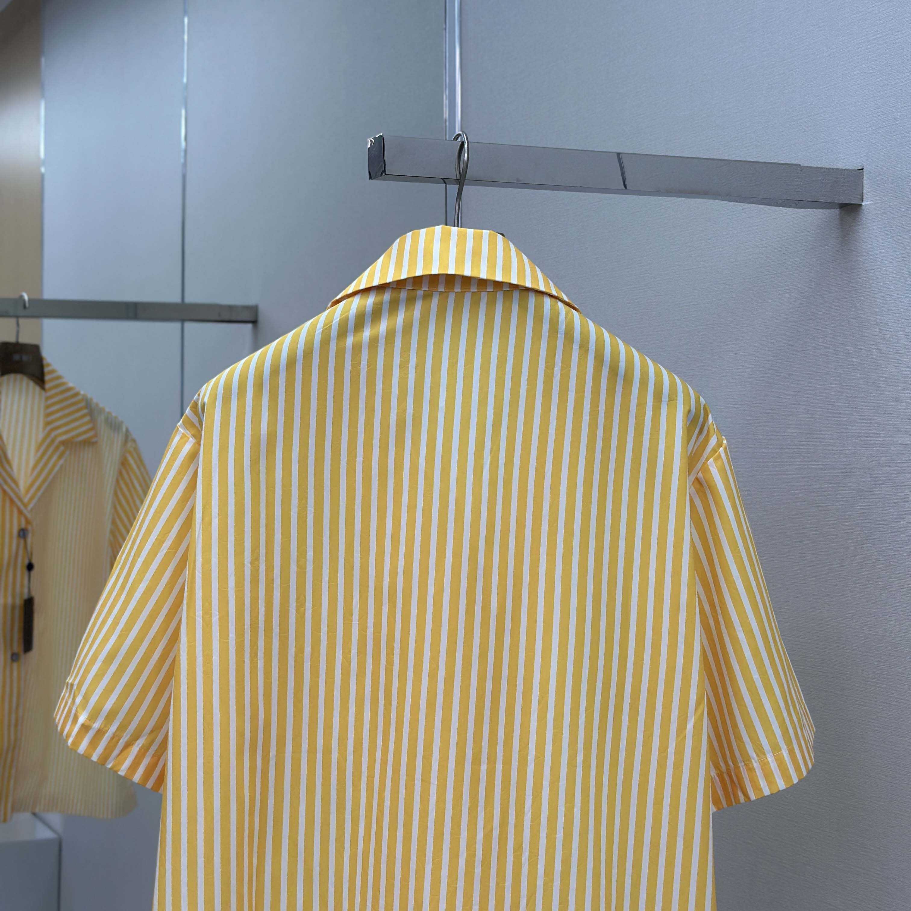 Louis Vuitton Monogram Striped Patchwork Short-Sleeved Shirt   1AHVWT - FashionPlug