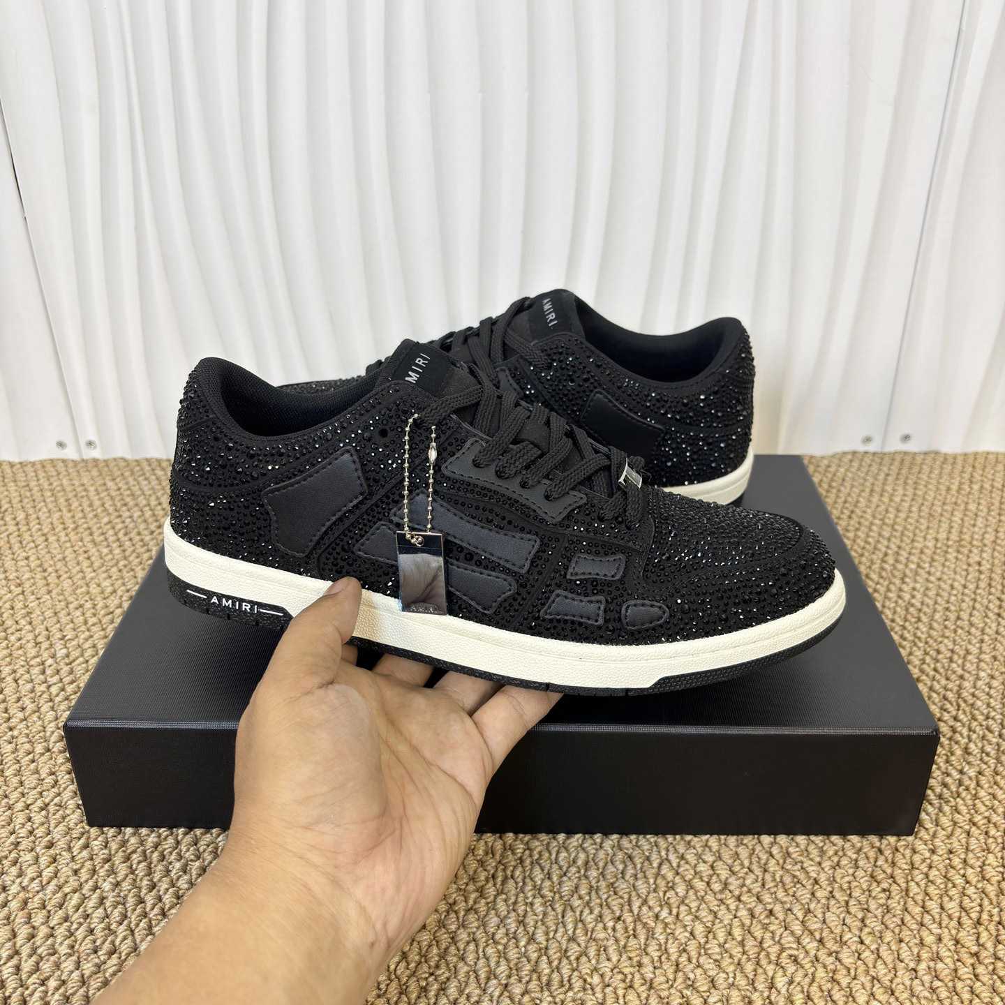 Amiri Crystal Skel-top Low Sneaker - FashionPlug