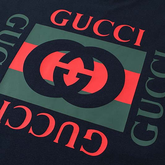 Gucci Cotton Jersey T-shirt With Gucci Print - FashionPlug