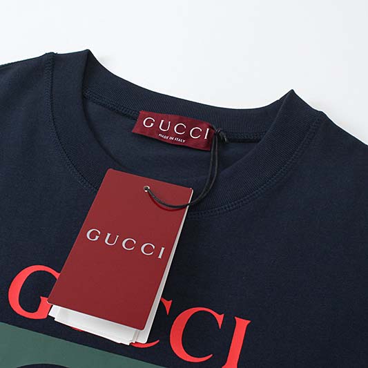 Gucci Cotton Jersey T-shirt With Gucci Print - FashionPlug