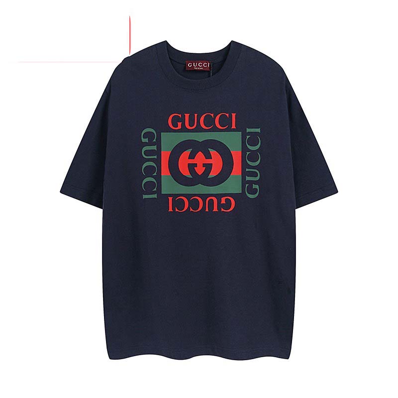 Gucci Cotton Jersey T-shirt With Gucci Print - FashionPlug