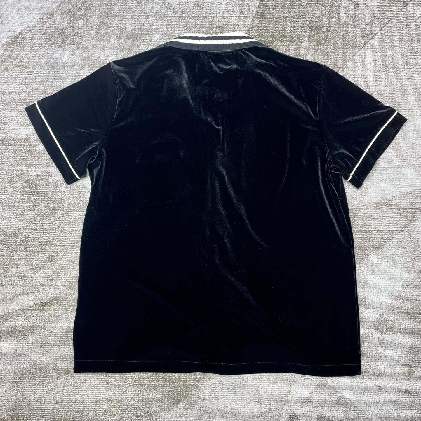 Casablanca Short-Sleeve Velour Shirt   c932 - FashionPlug