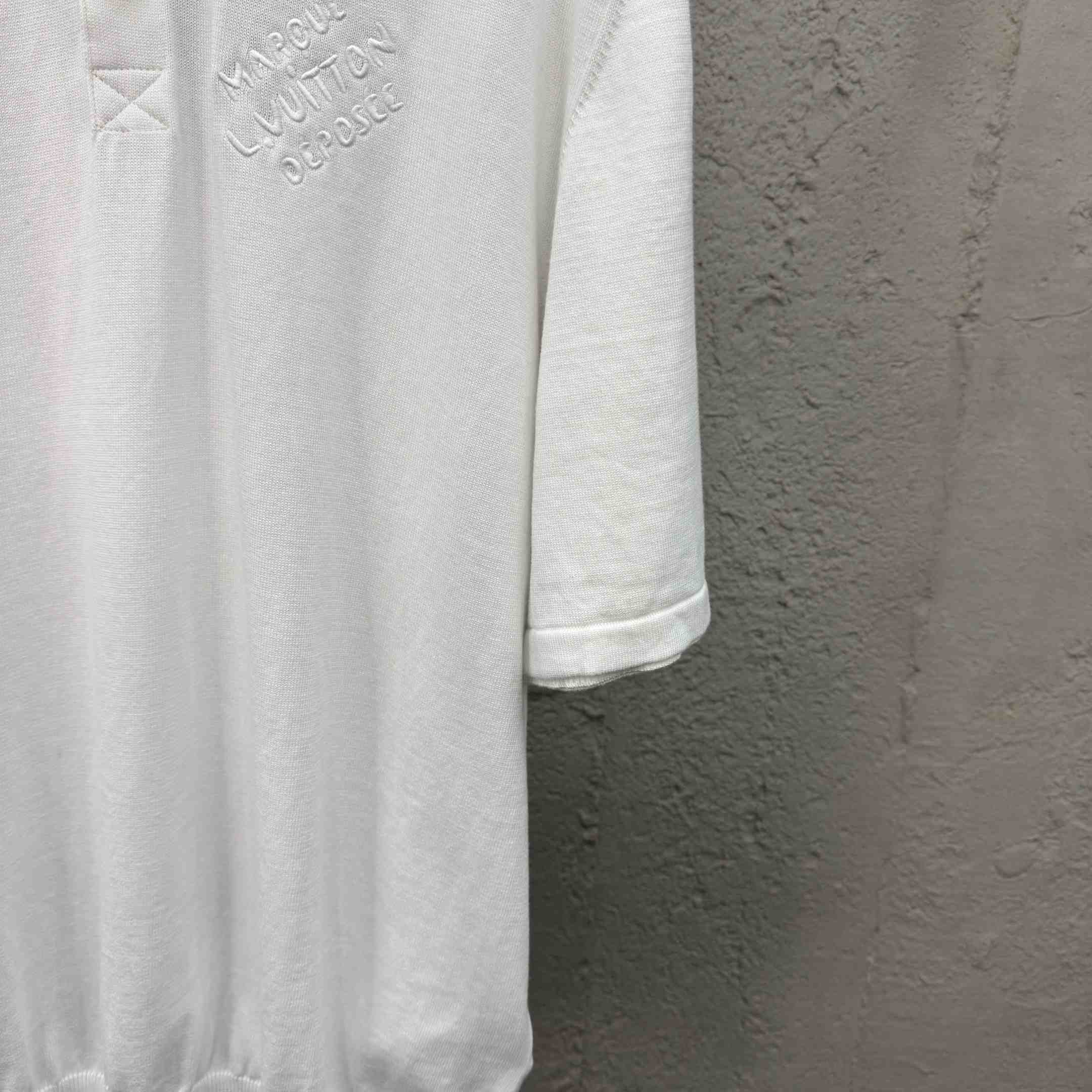 Louis Vuitton Embroidered Short-Sleeved Cotton Blend Polo Shirt   1AFQQA - FashionPlug