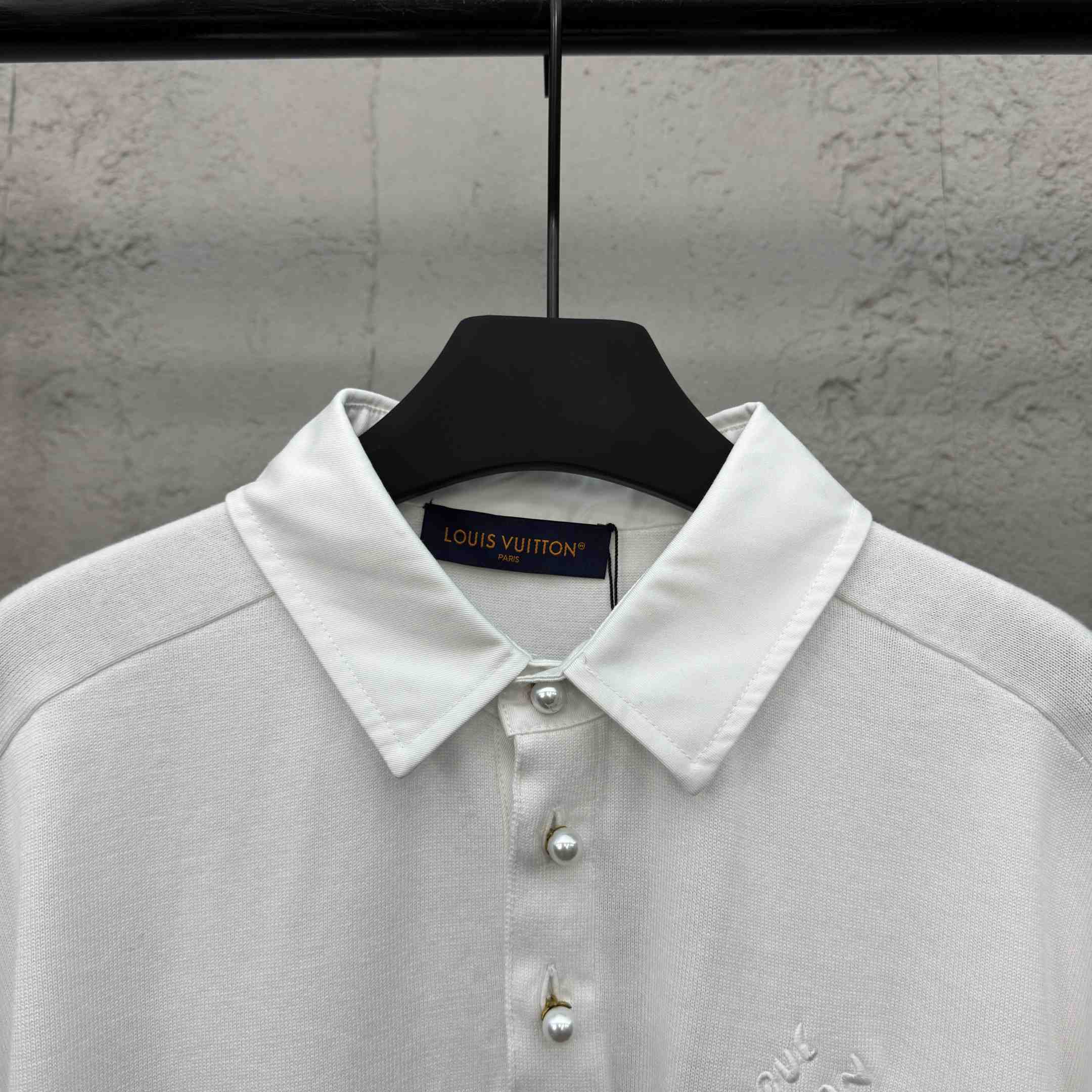 Louis Vuitton Embroidered Short-Sleeved Cotton Blend Polo Shirt   1AFQQA - FashionPlug