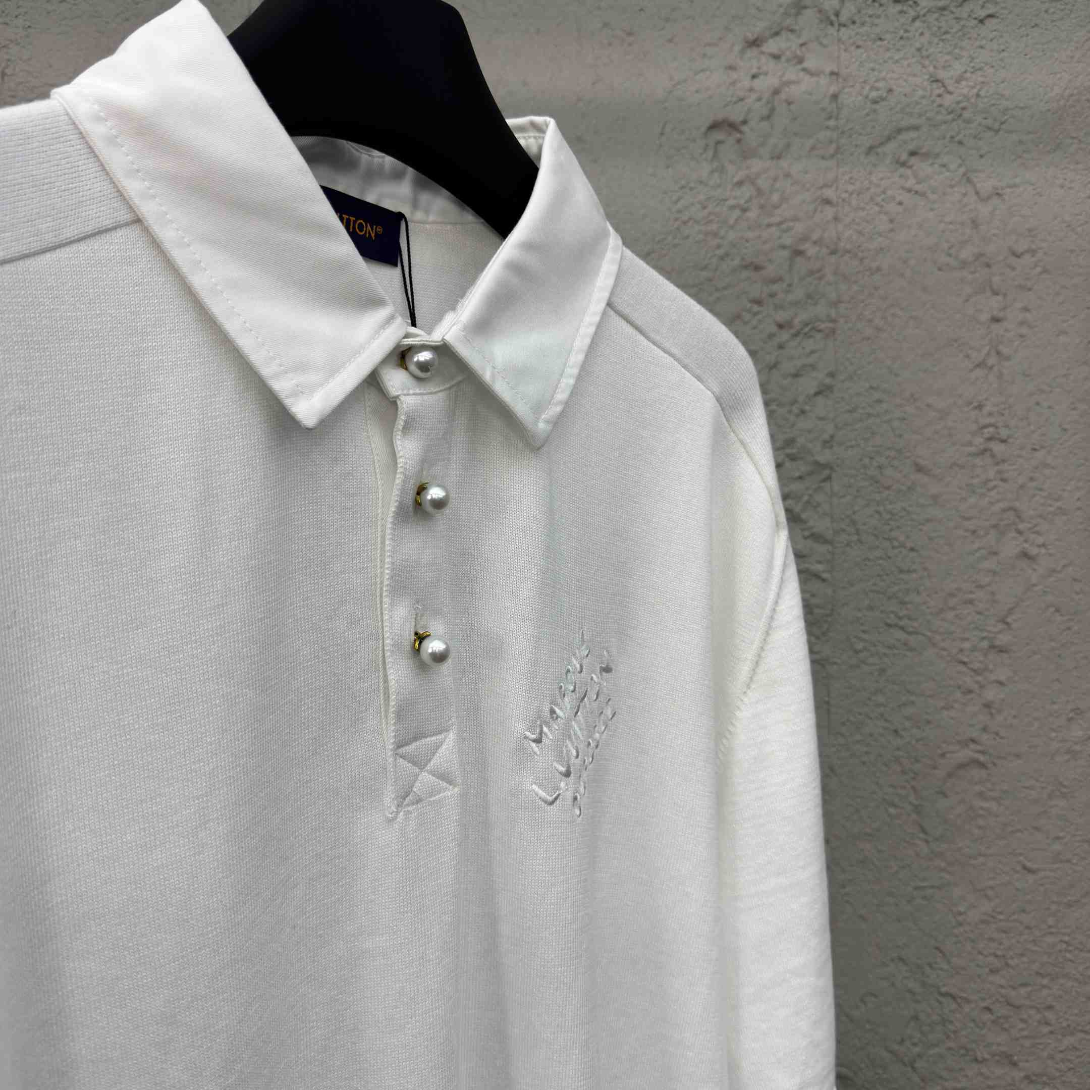 Louis Vuitton Embroidered Short-Sleeved Cotton Blend Polo Shirt   1AFQQA - FashionPlug
