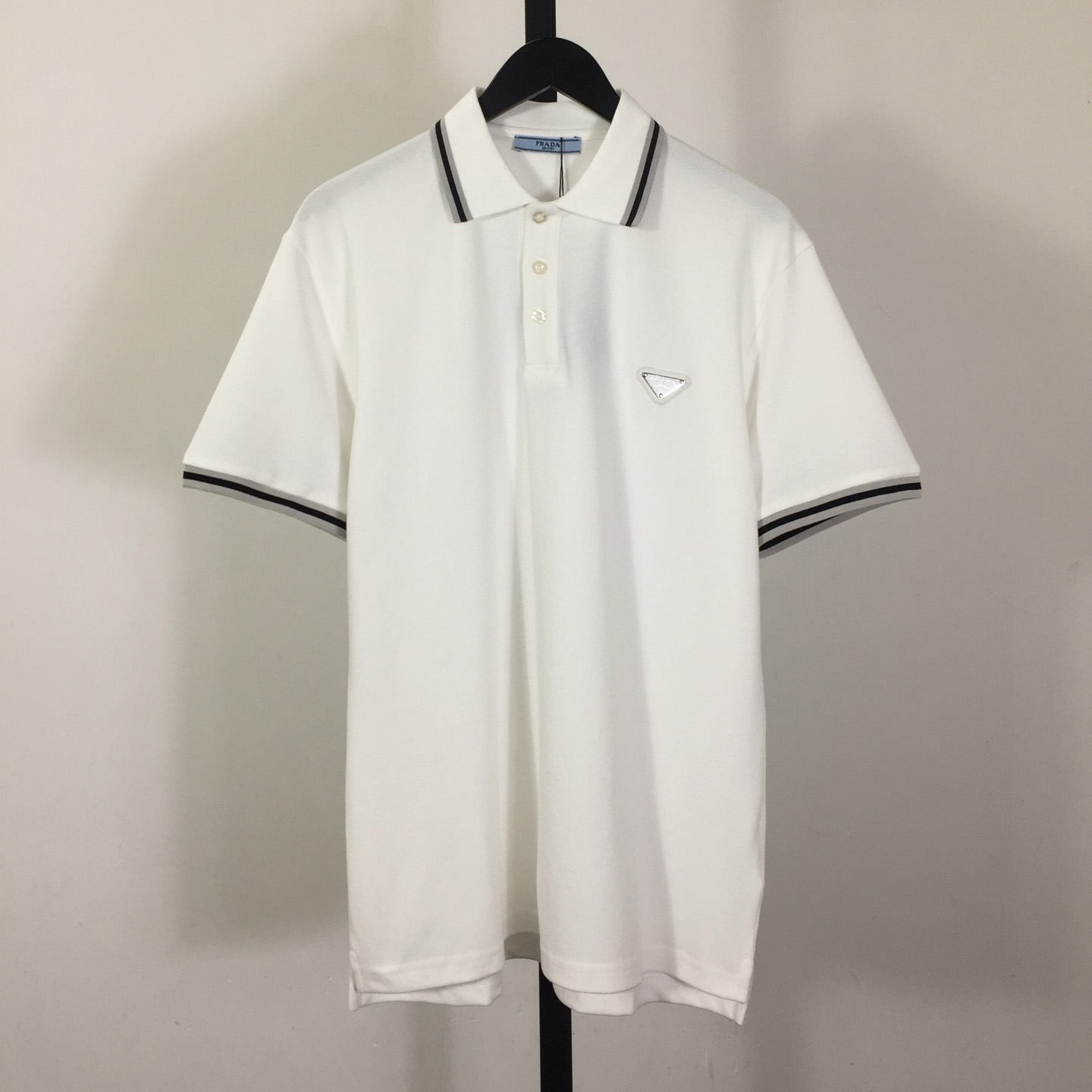 Prada Logo Cotton Polo Shirt - FashionPlug