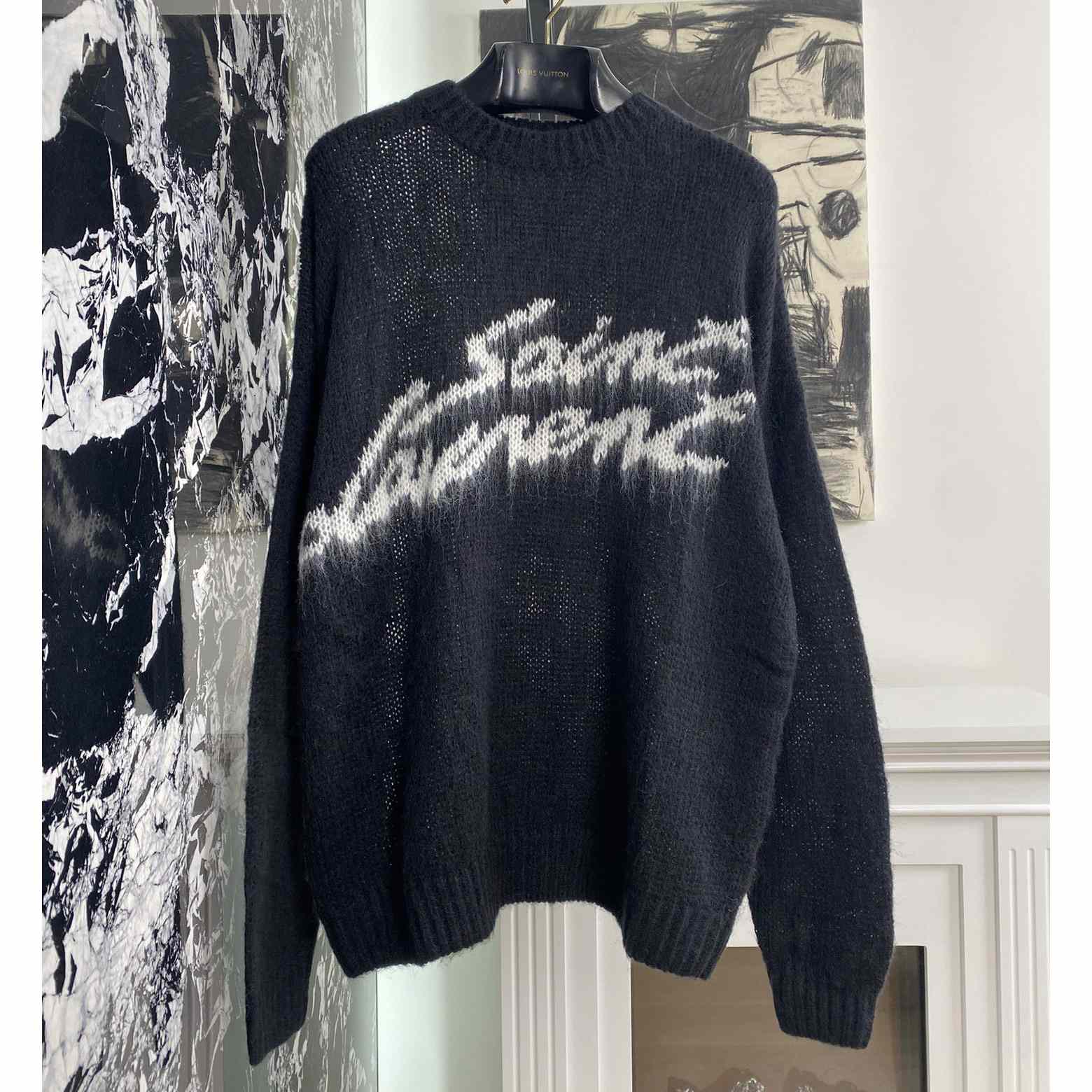 Saint Laurent 90s Sweater 'Noir/Naturel' yf1214(50% Off Sale) - FashionPlug