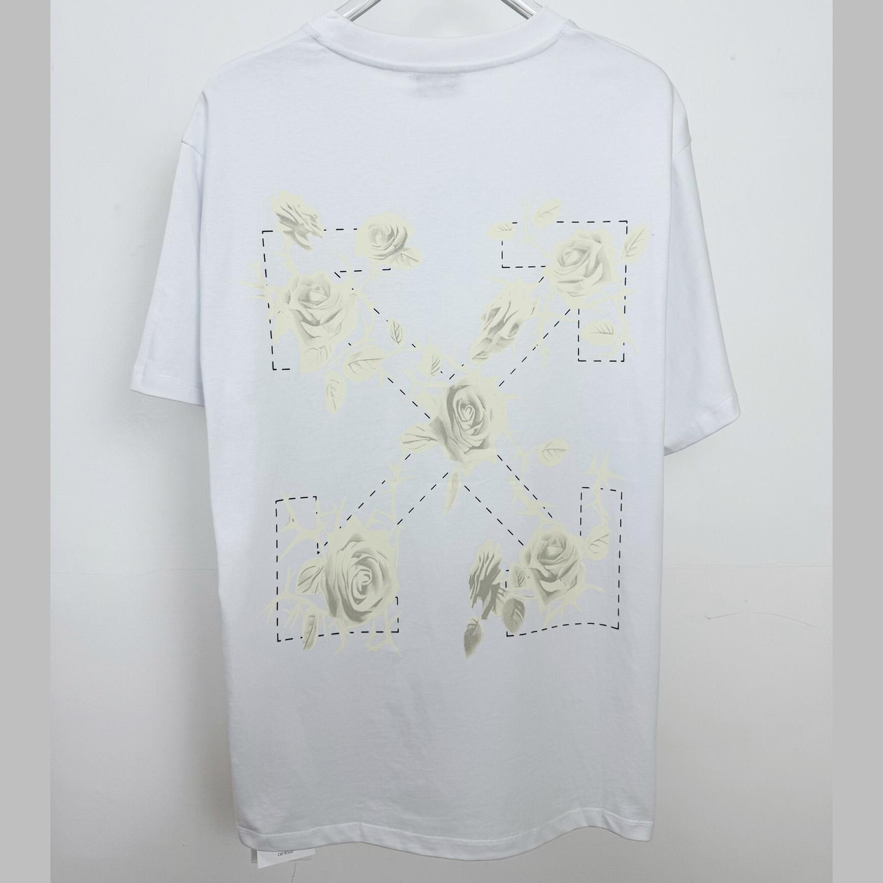 Off-White Roses Arrows-print T-shirt  - FashionPlug