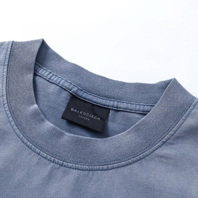 Balenciaga Political Campaign T-Shirt Medium Fit In Faded Blue - FashionPlug