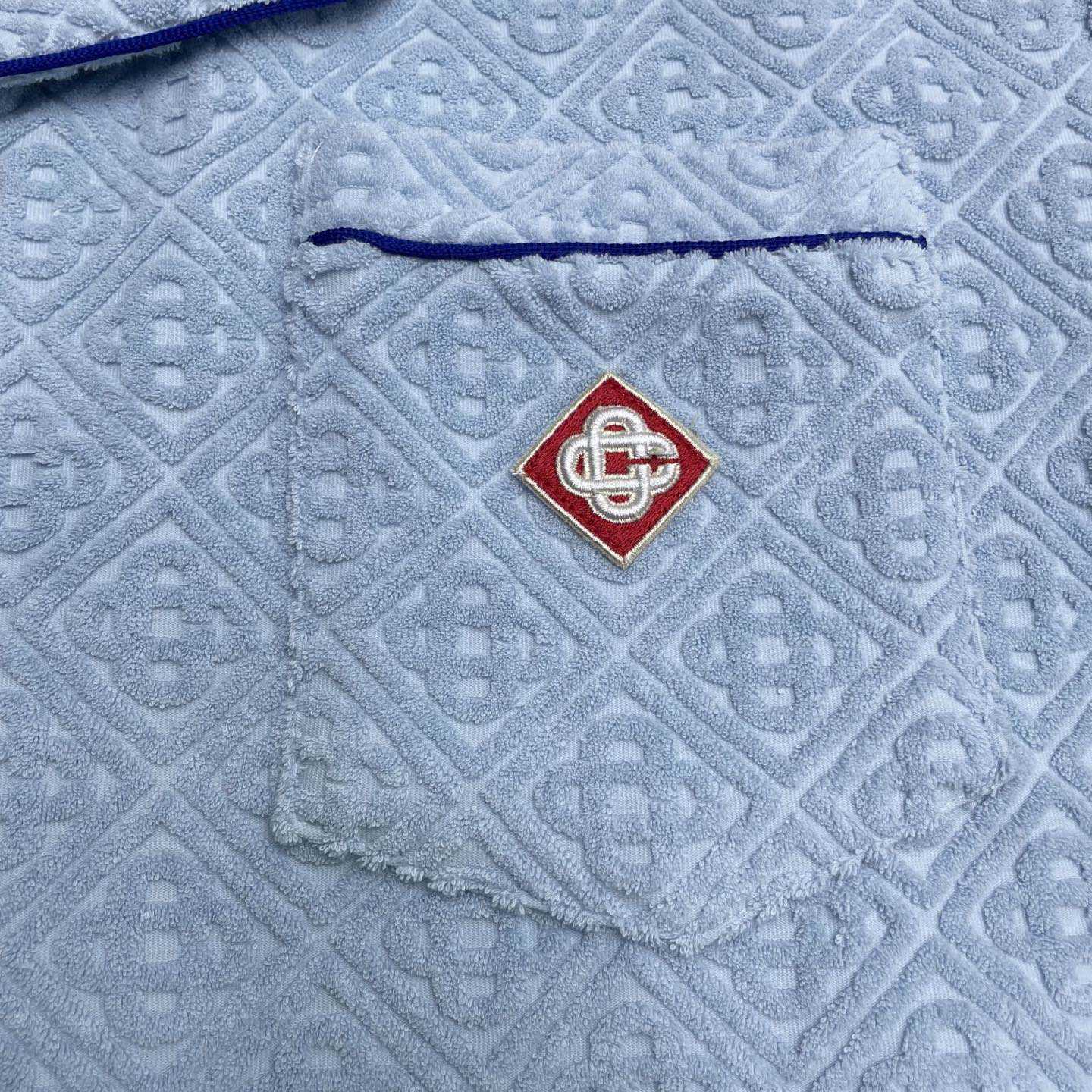 Casablanca Monogram Jacquard Towelling Short Sleeve Shirt   c1026 - FashionPlug