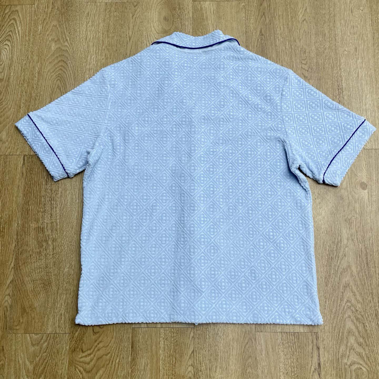 Casablanca Monogram Jacquard Towelling Short Sleeve Shirt   c1026 - FashionPlug