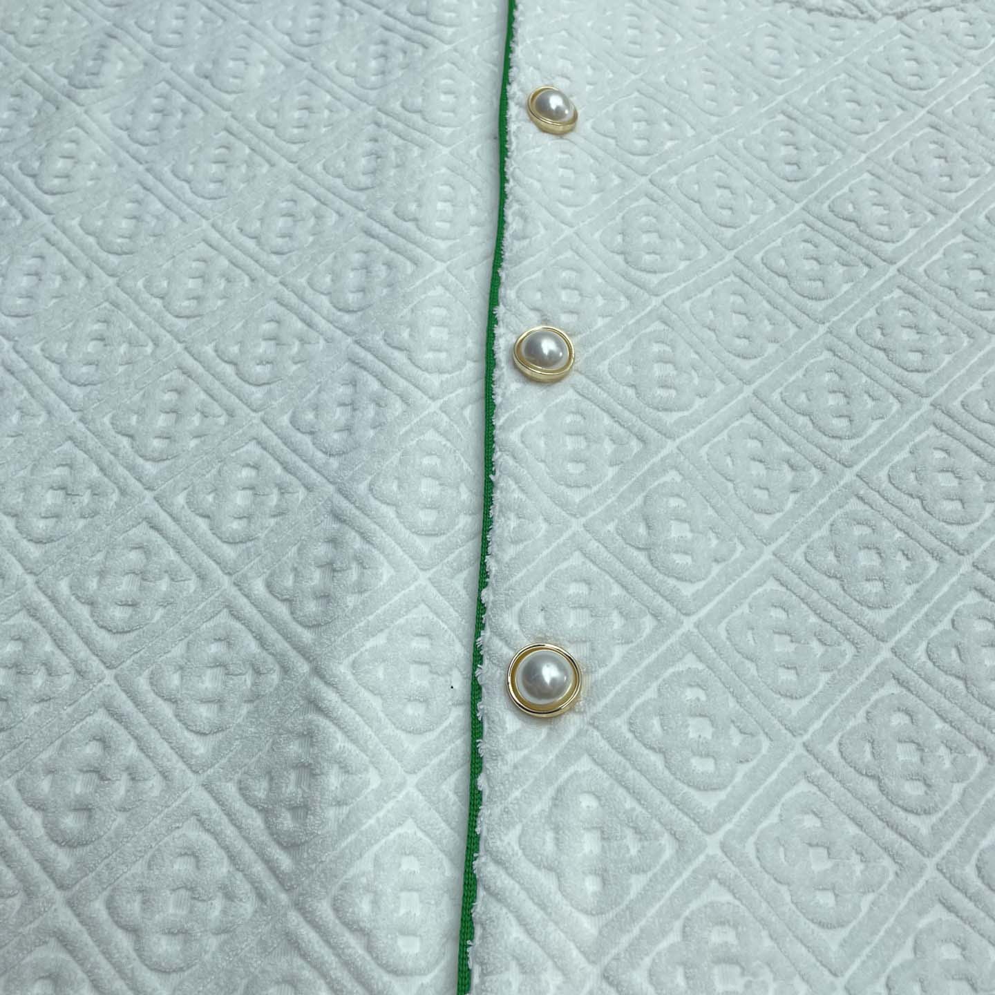 Casablanca Monogram Jacquard Towelling Short Sleeve Shirt   c1030 - FashionPlug