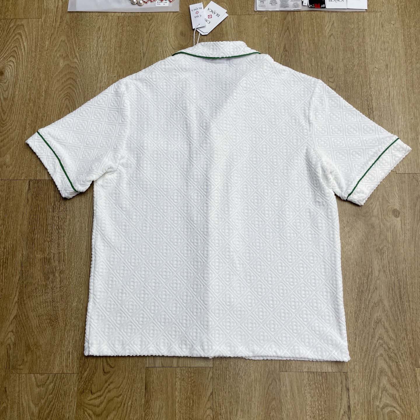 Casablanca Monogram Jacquard Towelling Short Sleeve Shirt   c1030 - FashionPlug