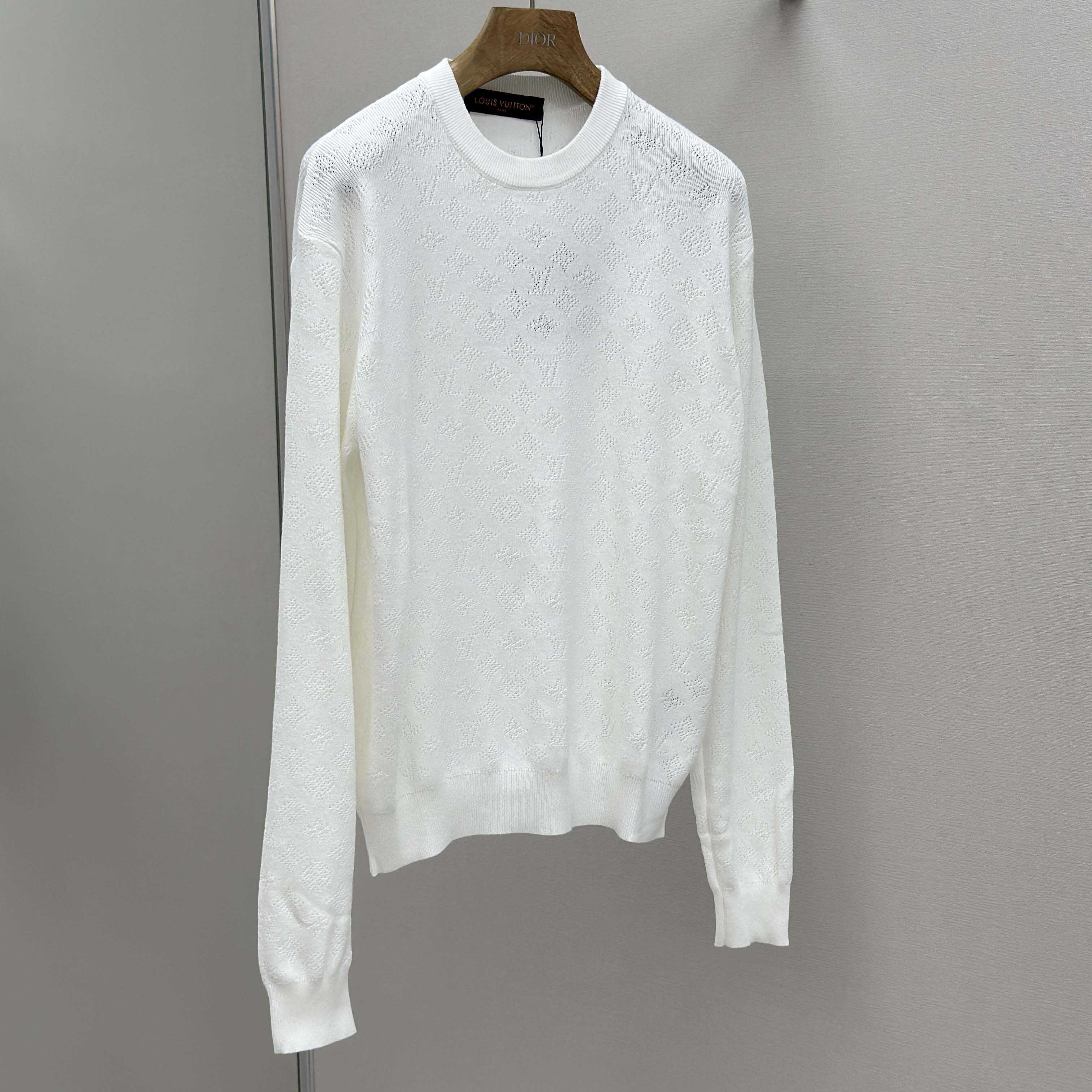 Louis Vuitton Monogram Pointelle Cotton Pullover   1AGJHC - FashionPlug