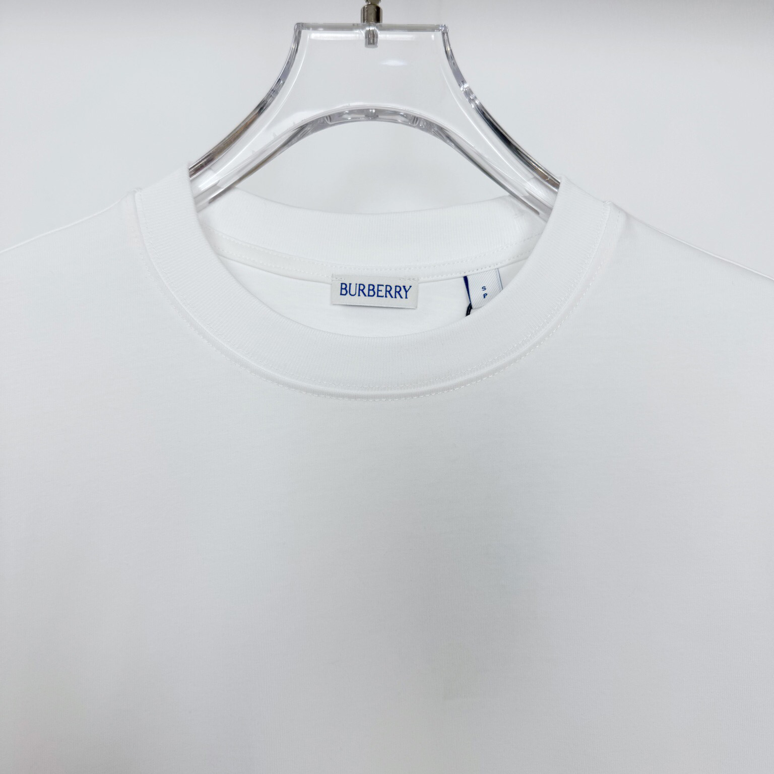 Burberry Check Label Cotton T-shirt  - FashionPlug