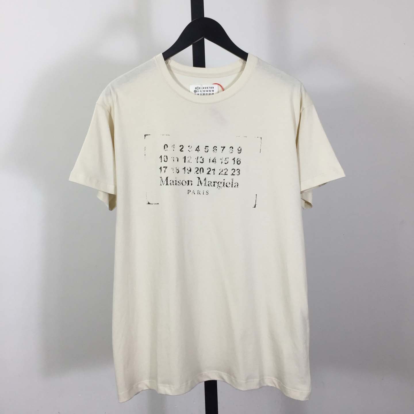Maison Margiela Printed cotton-jersey T-shirt - FashionPlug