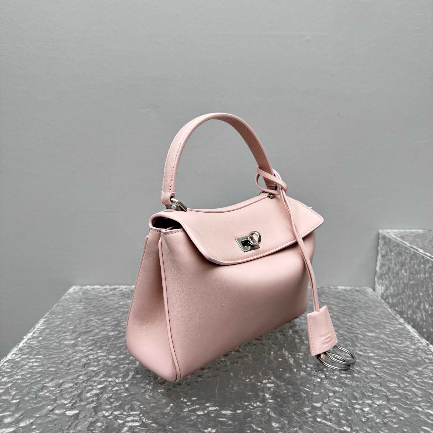 Balenciaga Rodeo Handbag Mini In Suede Pink - FashionPlug