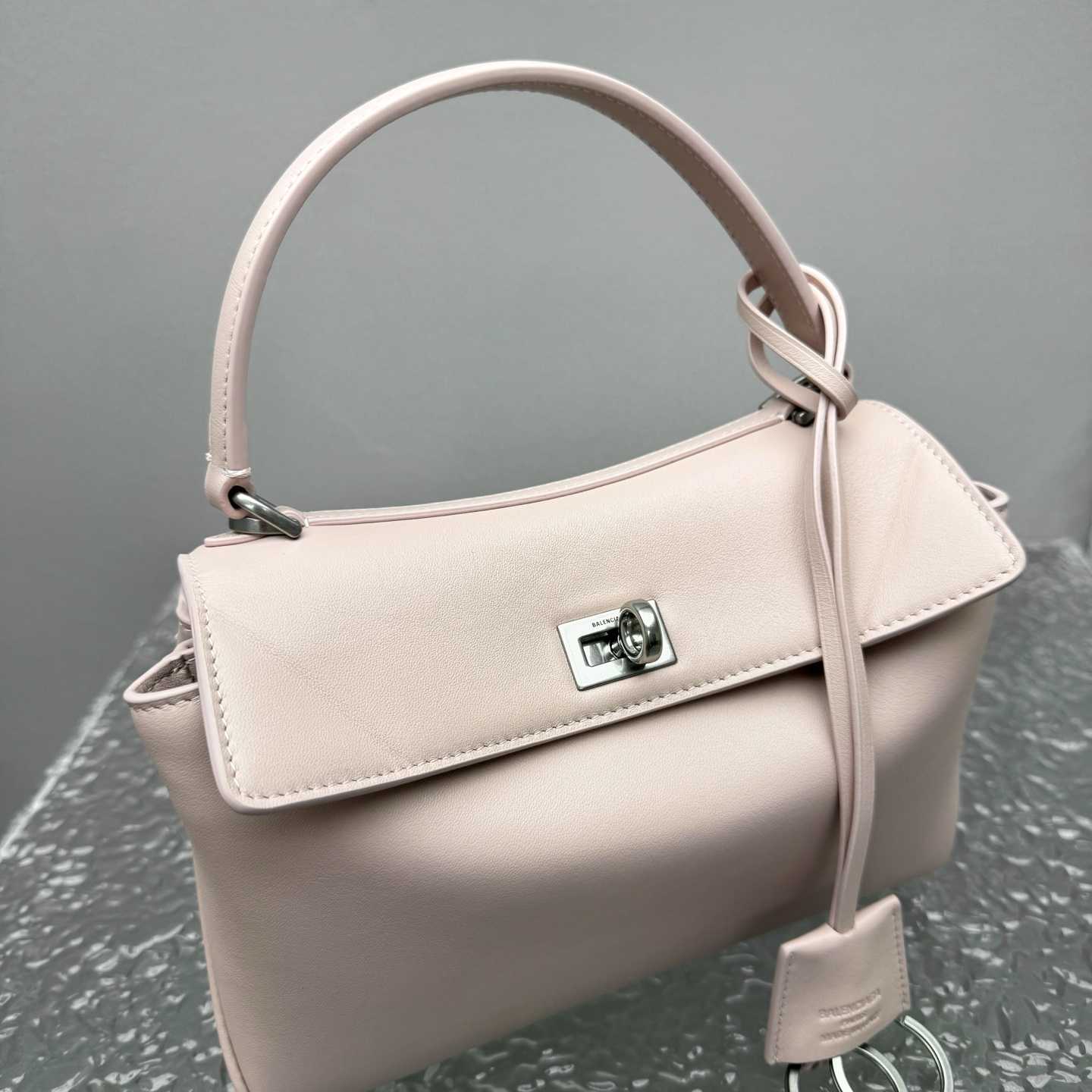 Balenciaga Rodeo Handbag Mini In Suede Pink - FashionPlug