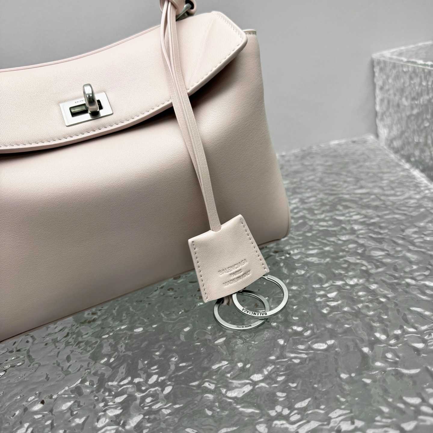Balenciaga Rodeo Handbag Mini In Suede Pink - FashionPlug