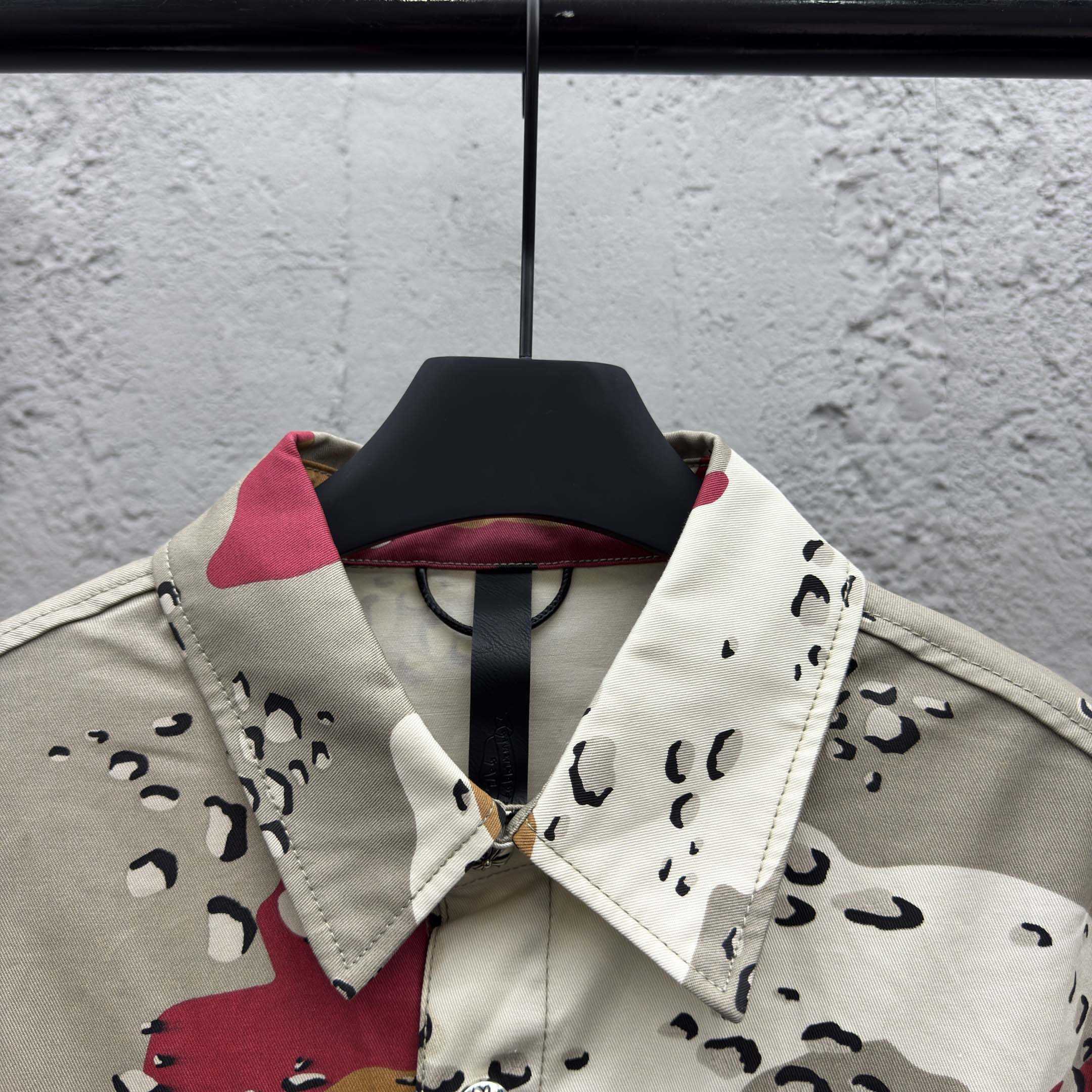 Chrome Hearts Matty Boy Sex Records Camo Cropped Button Up - FashionPlug