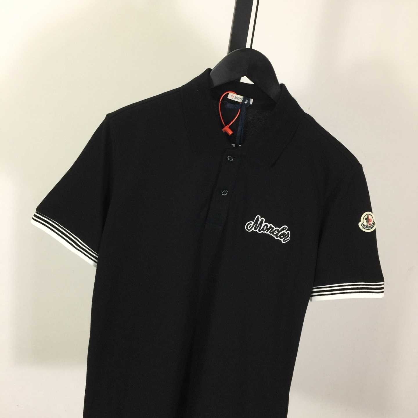 Moncler Logo Cotton Polo Shirt - FashionPlug