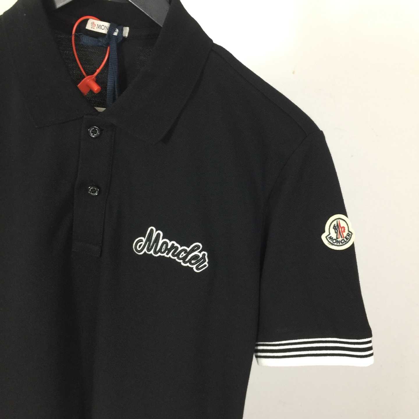 Moncler Logo Cotton Polo Shirt - FashionPlug