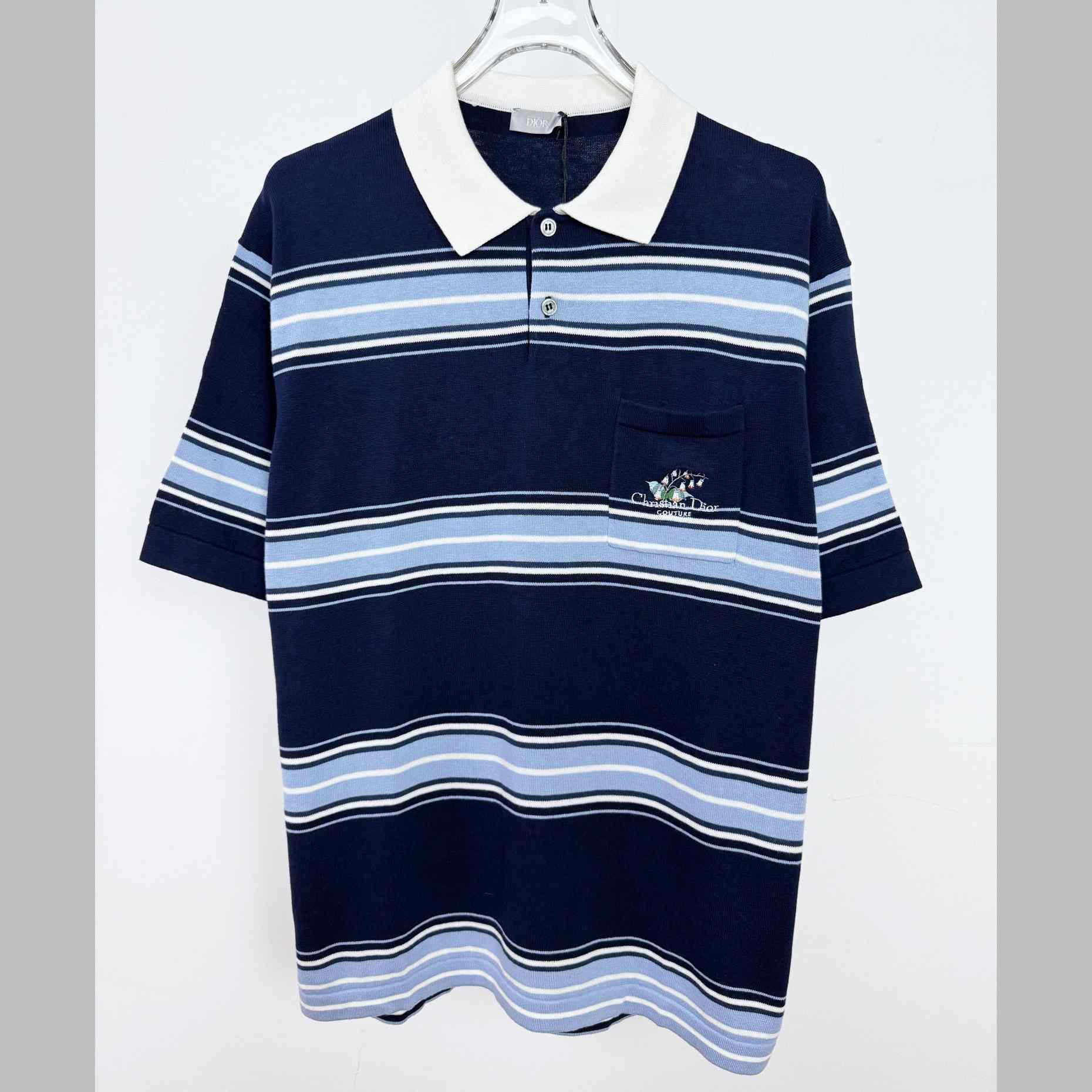 Christian Dior Couture Lily of the Valley Polo Shirt  - FashionPlug