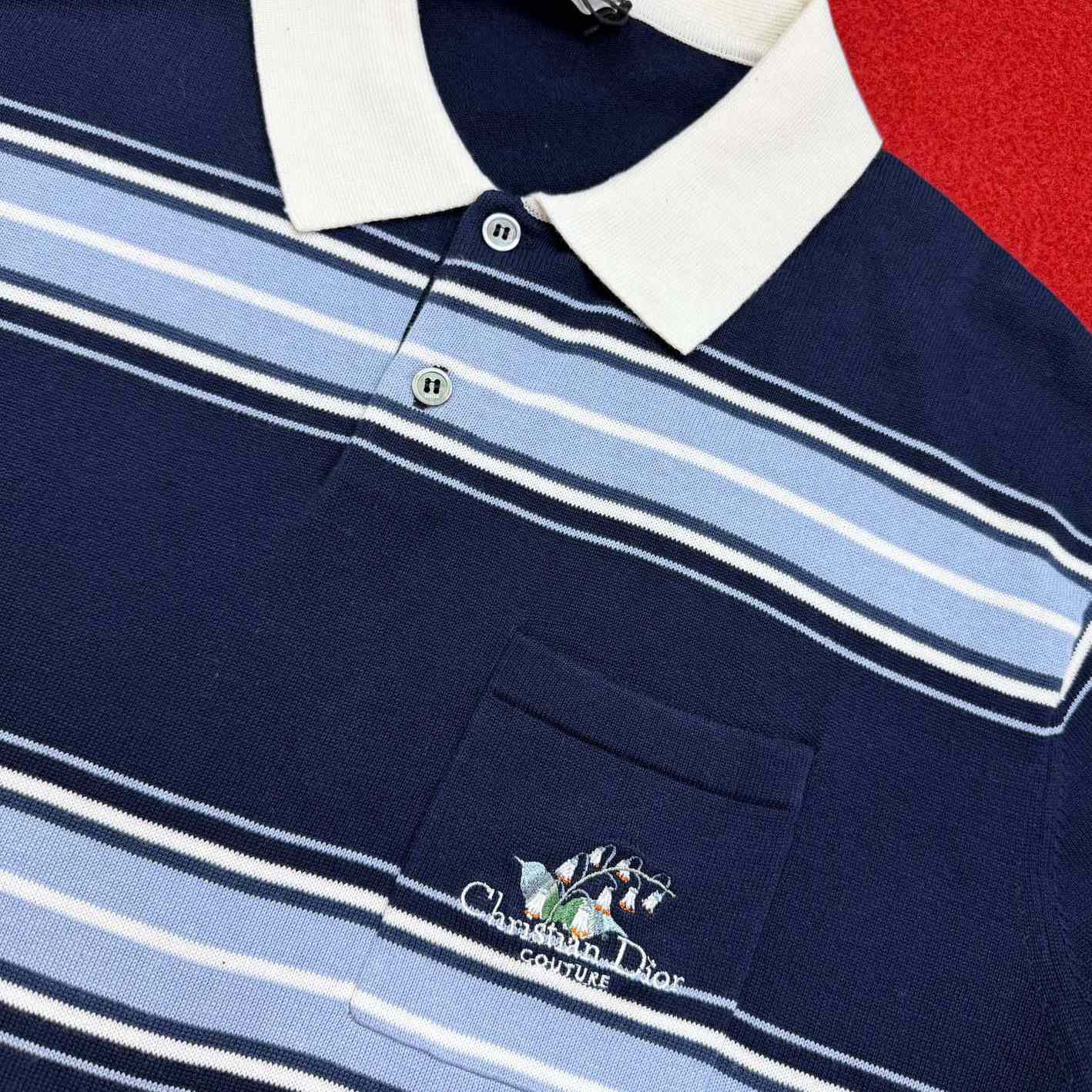Christian Dior Couture Lily of the Valley Polo Shirt  - FashionPlug